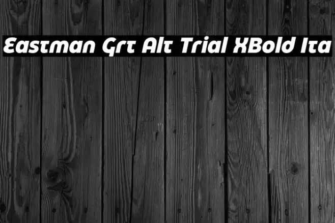 Eastman Grt Alt Trial XBold Ita Font examples