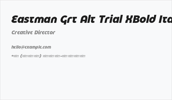Eastman Grt Alt Trial XBold Ita Business Card