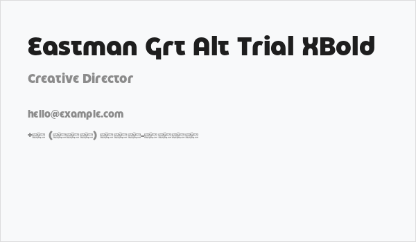 Eastman Grt Alt Trial XBold Business Card