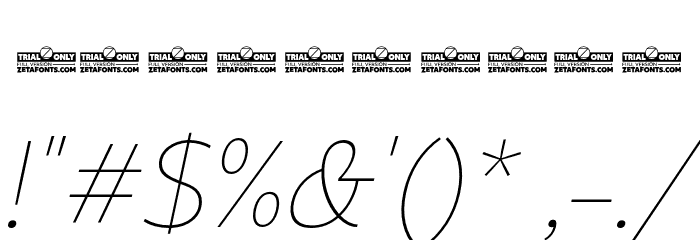 Eastman Grt Alt Trial XLight Ita Font OTHER CHARS