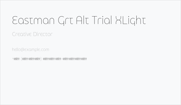 Eastman Grt Alt Trial XLight Business Card