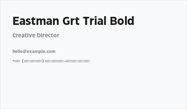 Eastman Grt Trial Bold Business Card