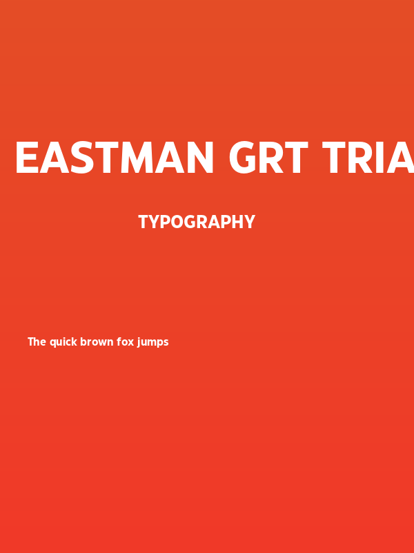 Eastman Grt Trial Bold Poster