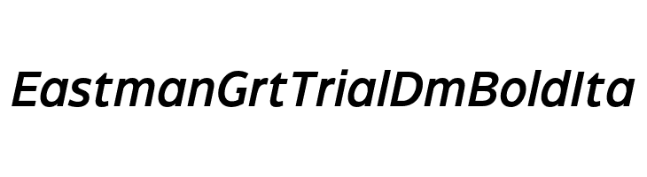 Eastman Grt Trial DmBold Ita  font caratteri gratis