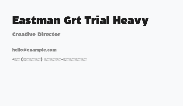 Eastman Grt Trial Heavy Business Card