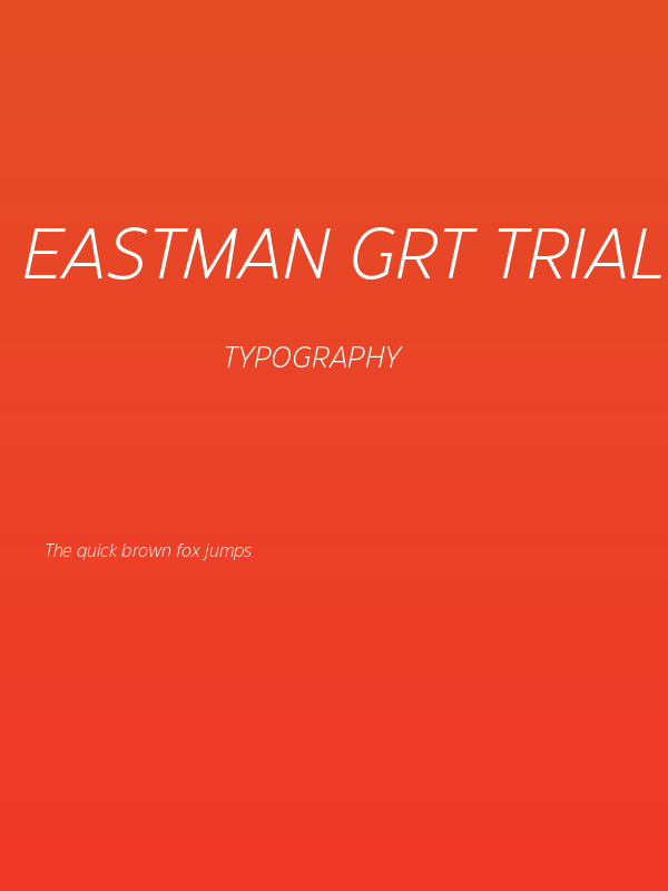 Eastman Grt Trial Light Ita Poster
