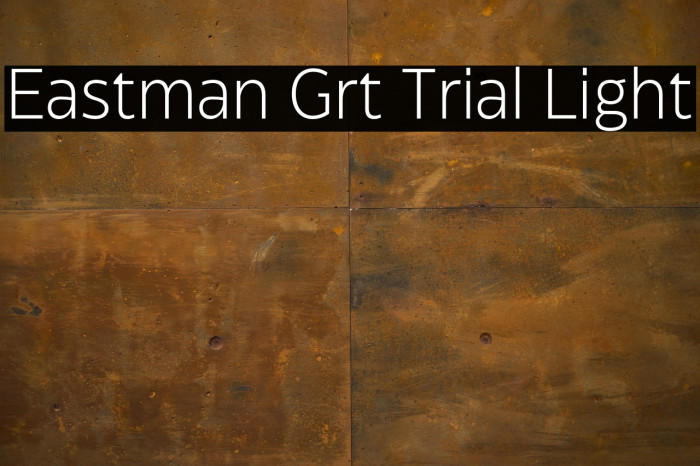 Eastman Grt Trial Light Example 1