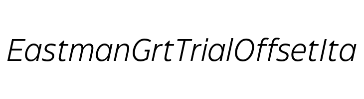 Eastman Grt Trial Offset Ita  font caratteri gratis