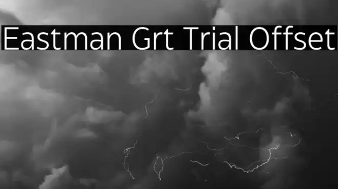 Eastman Grt Trial Offset Font examples