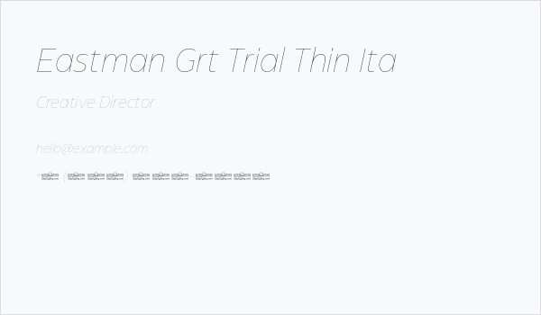 Eastman Grt Trial Thin Ita Business Card