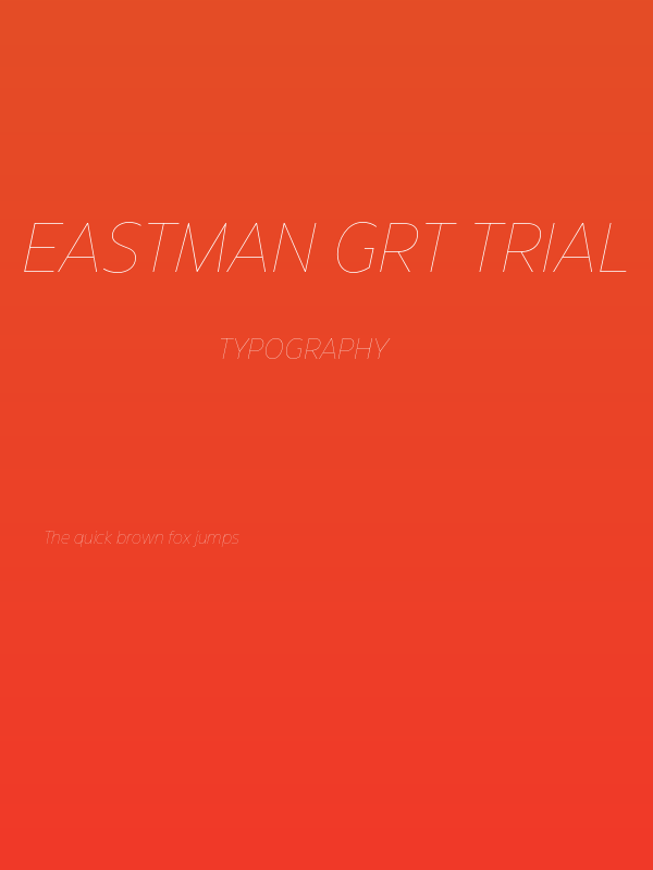 Eastman Grt Trial Thin Ita Poster