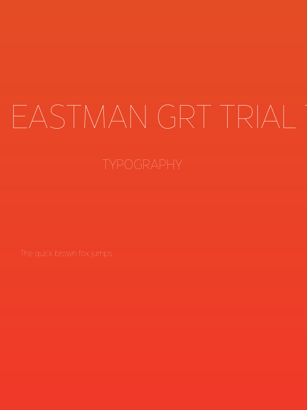 Eastman Grt Trial Thin Poster