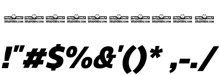 Eastman Grt Trial XBold Ita Font OTHER CHARS