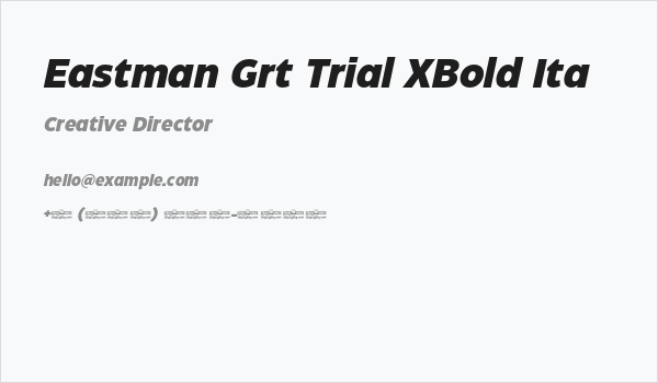 Eastman Grt Trial XBold Ita Business Card