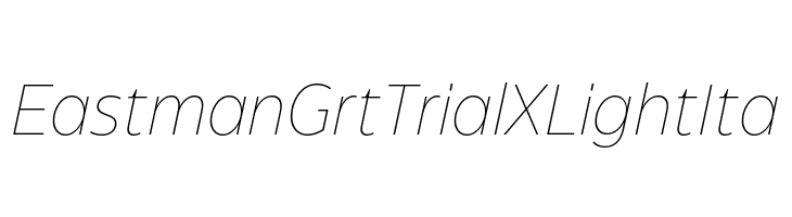 Eastman Grt Trial XLight Ita  Frei Schriftart Herunterladen