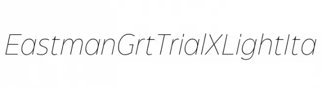 Eastman Grt Trial XLight Ita  नि: शुल्क फ़ॉन्ट्स डाउनलोड