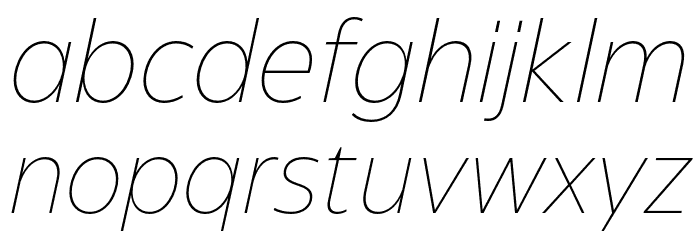 Eastman Grt Trial XLight Ita Font LOWERCASE