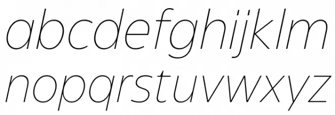 Eastman Grt Trial XLight Ita フォント 小文字