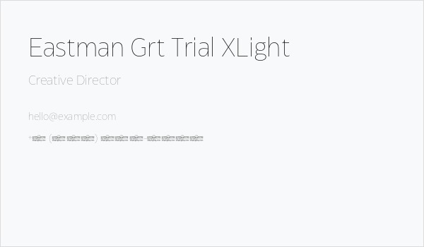 Eastman Grt Trial XLight Business Card