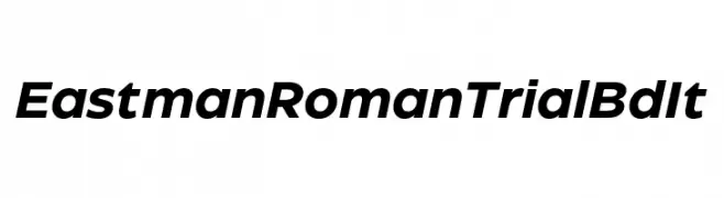 Eastman Roman Trial Bd It  Frei Schriftart Herunterladen