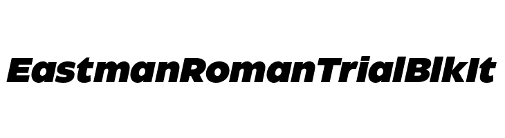 Eastman Roman Trial Blk It  font caratteri gratis