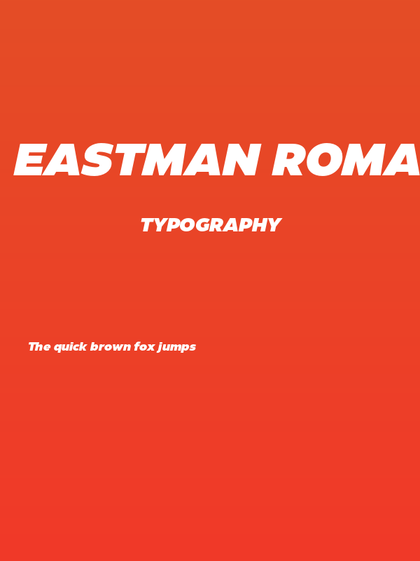 Eastman Roman Trial Blk It Poster