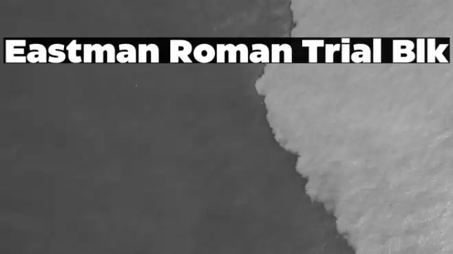 Eastman Roman Trial Blk Font examples
