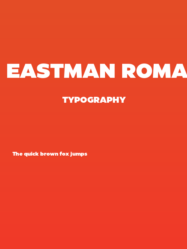 Eastman Roman Trial Blk Poster
