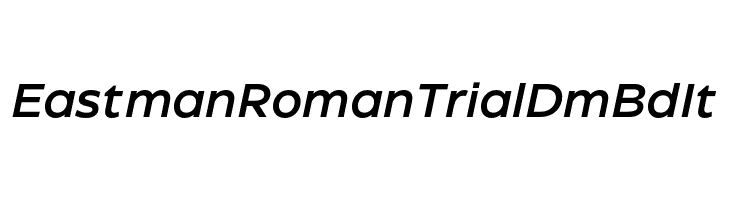 Eastman Roman Trial DmBd It  font caratteri gratis