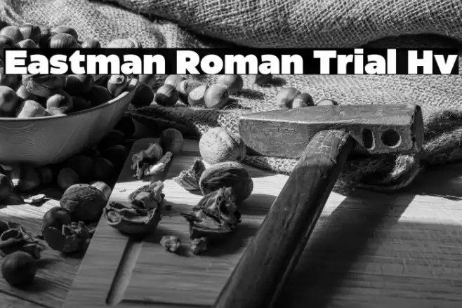 Eastman Roman Trial Hv Font examples