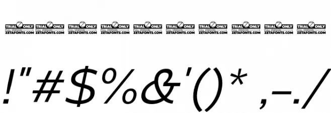 Eastman Roman Trial It Font OTHER CHARS