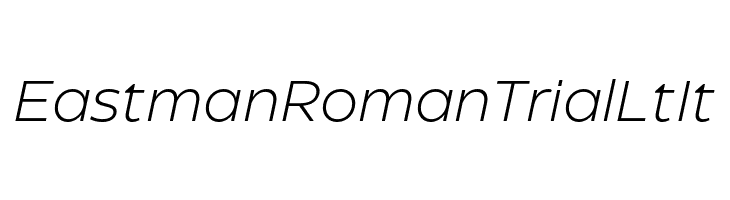 Eastman Roman Trial Lt It  免费字体下载