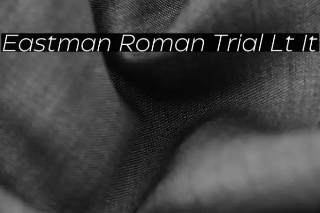 Eastman Roman Trial Lt It Font examples