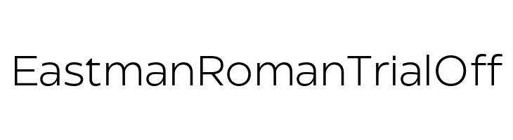 Eastman Roman Trial Off  les polices de caractères gratuit tlcharger