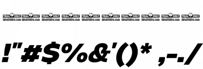 Eastman Roman Trial XBd It Font OTHER CHARS