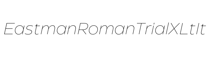 Eastman Roman Trial XLt It  नि: शुल्क फ़ॉन्ट्स डाउनलोड