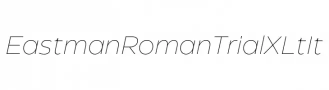 Eastman Roman Trial XLt It  Free Fonts Download