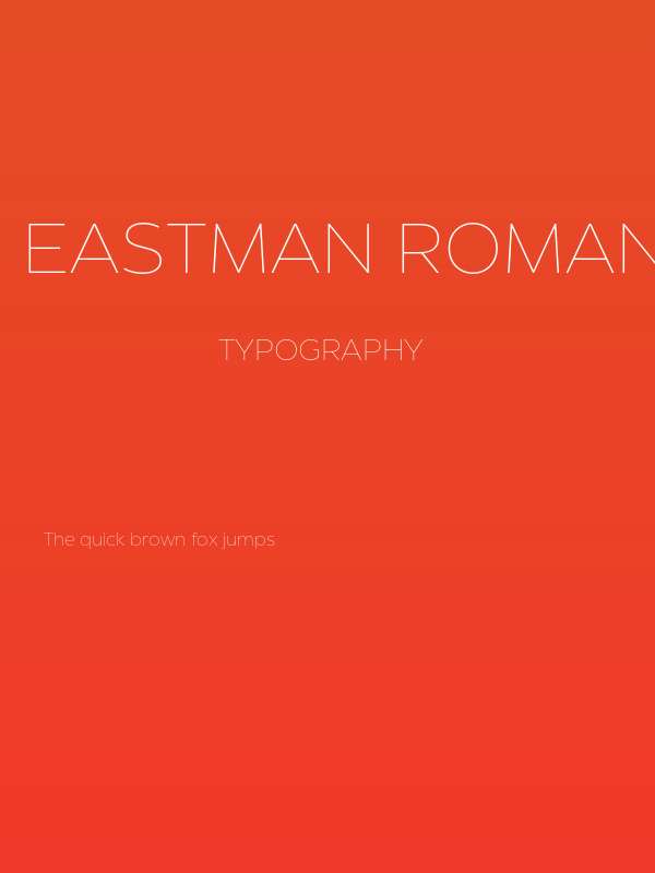 Eastman Roman Trial XLt Poster