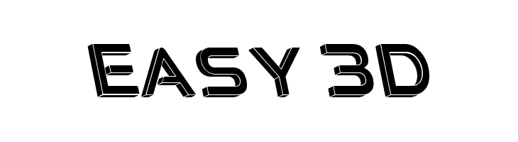 Easy 3D  Frei Schriftart Herunterladen