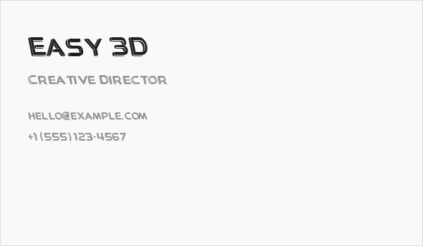 Easy 3D Business Card