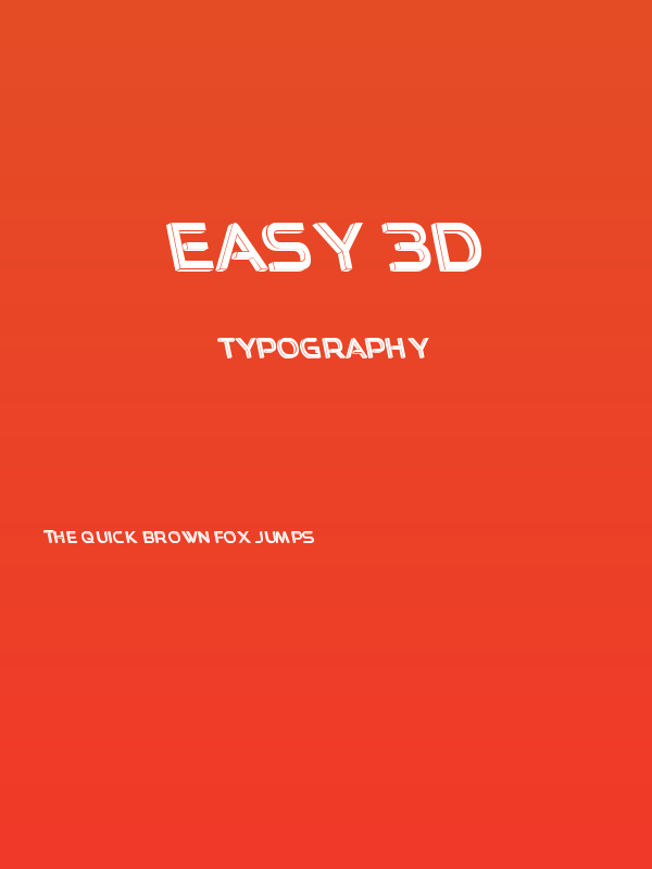 Easy 3D Poster