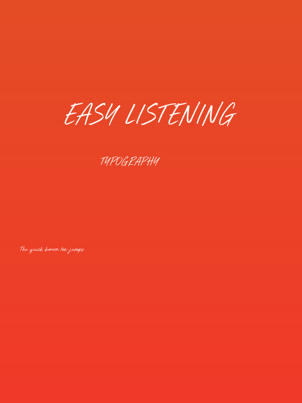 Easy Listening Poster