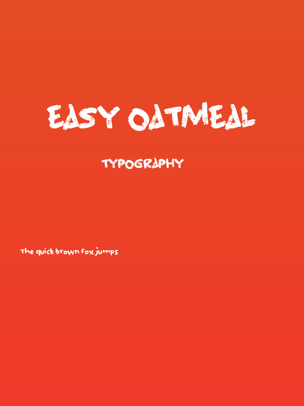Easy Oatmeal Poster