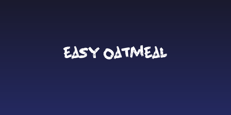 Easy Oatmeal Social Header