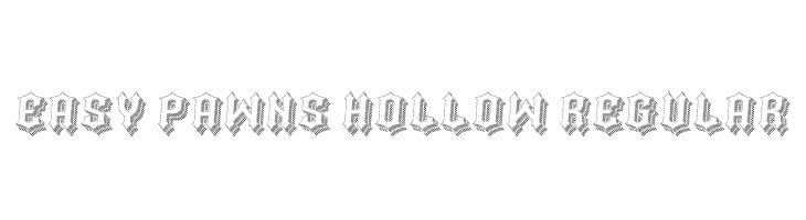 Easy Pawns Hollow Regular  les polices de caractères gratuit tlcharger