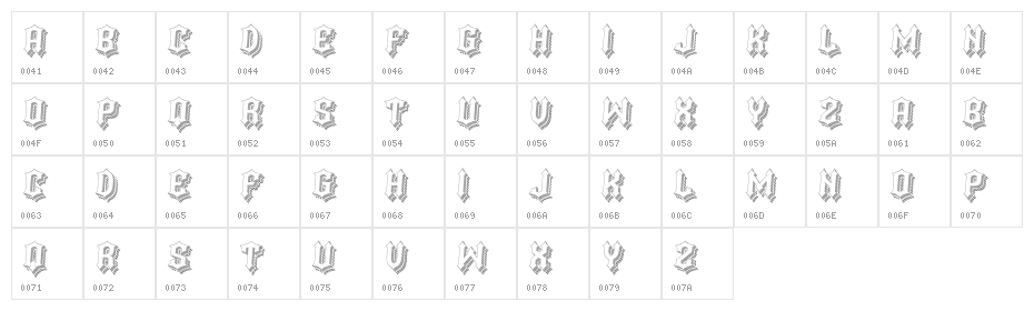 Easy Pawns Hollow Regular Character Map