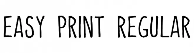 Easy Print Regular  Fuentes Gratis Descargar