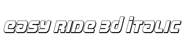 Easy Ride 3D Italic  免费字体下载