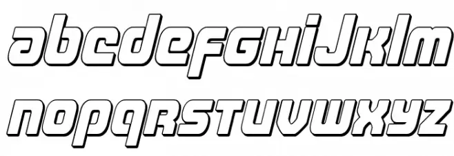 Easy Ride 3D Italic 字体 大写