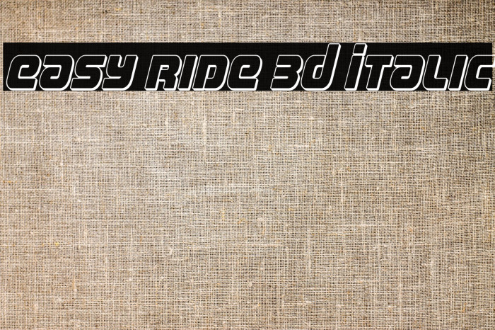Easy Ride 3D Italic Example 3